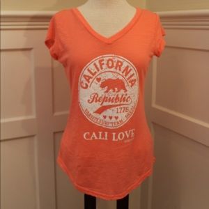 Orange California Love Short Sleeve Shirt